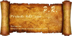Prokob Rózsa névjegykártya