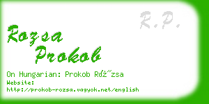 rozsa prokob business card